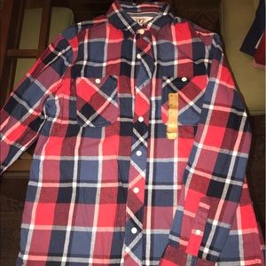 Flannel button Down! Never worn. Roebuck & Co